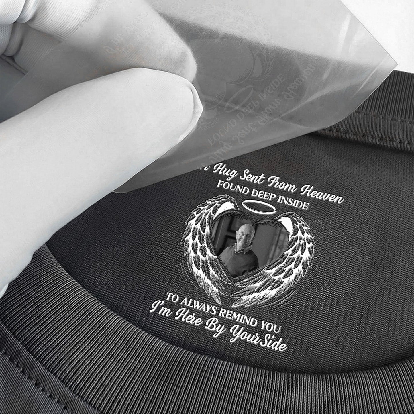 A Hug Sent From Heaven - Hidden Message Memorial Gifts - Personalized Shirt