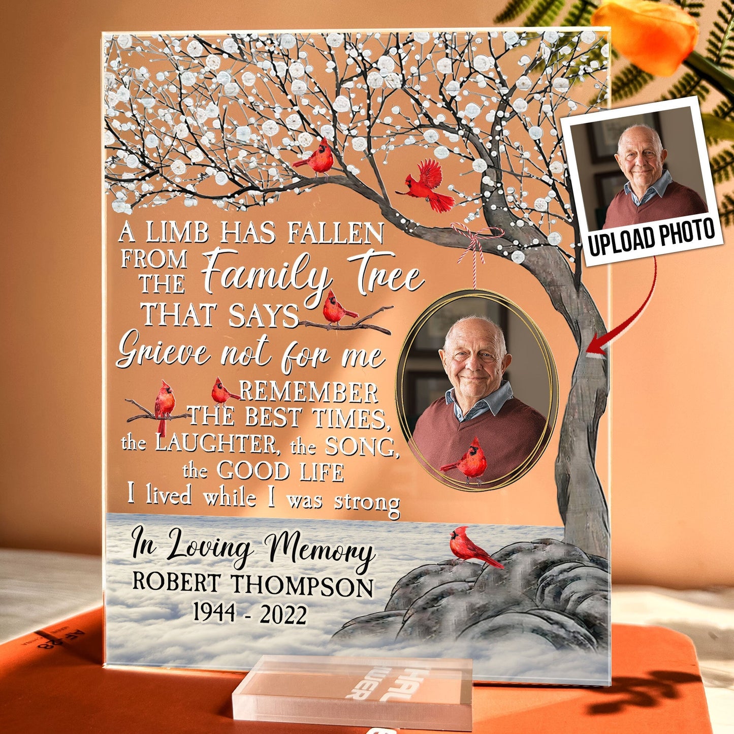A Limb Has Fallen - Personalized Acrylic Photo Plaque