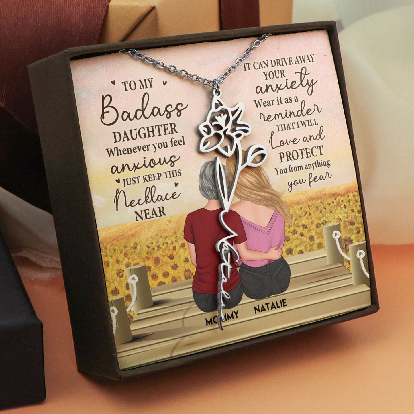 A Reminder That I'll Love & Protect You - Custom Name Necklace