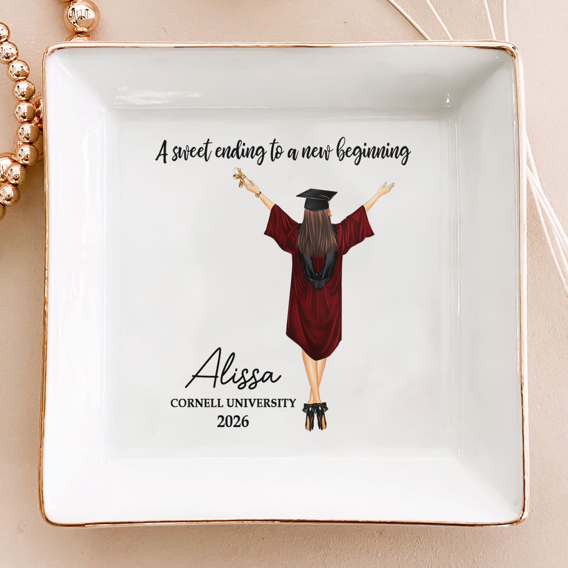 A Sweet Ending To A New Beginning - Personalized Jewelry Dish