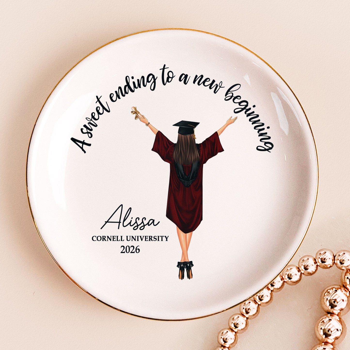 A Sweet Ending To A New Beginning - Personalized Jewelry Dish