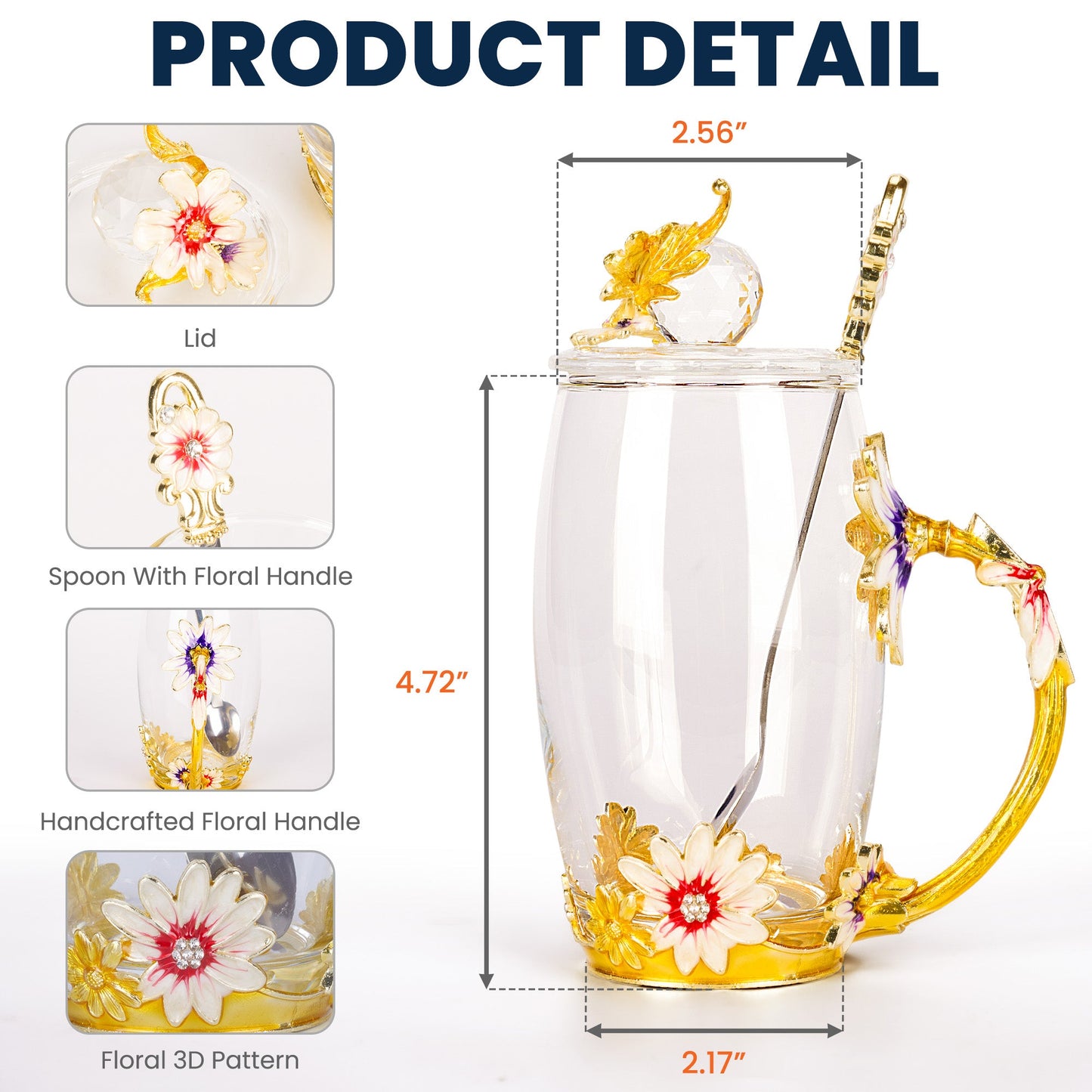 A True Friendship Is A Journey Without An End - Personalized Enamel Flower Tea Cup