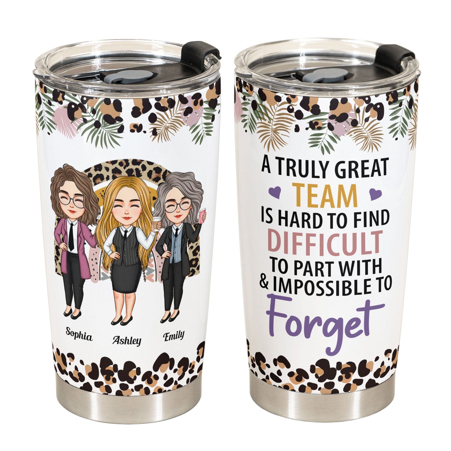 A Truly Great Team Is Hard To Find - Personalized Tumbler Cup - Christmas, Birthday, Leaving Gift For Colleagues, Coworkers, Work Friends