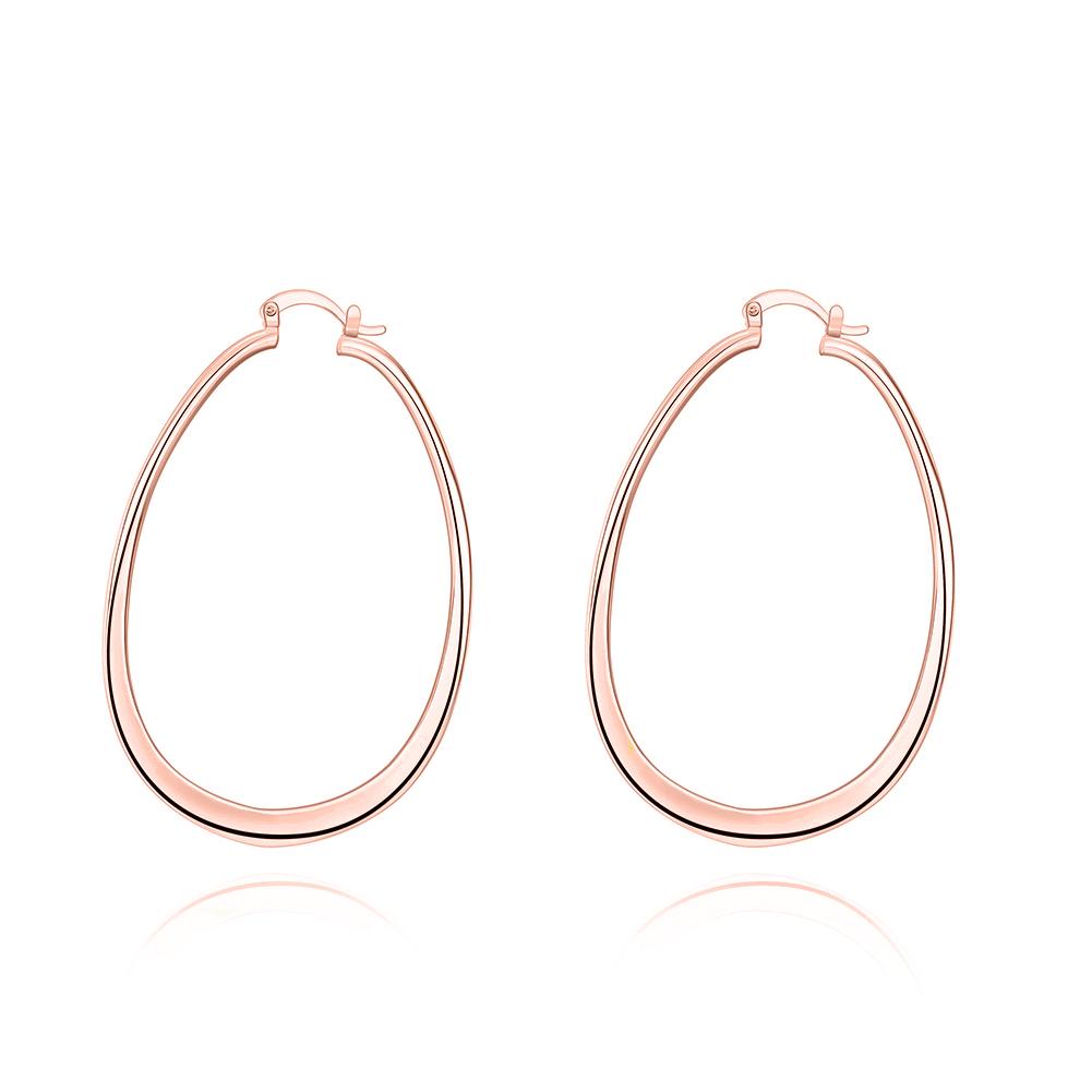 Goldtone Large Flat Hoop Earring 68mm (available in 3 colors) ITALY Design