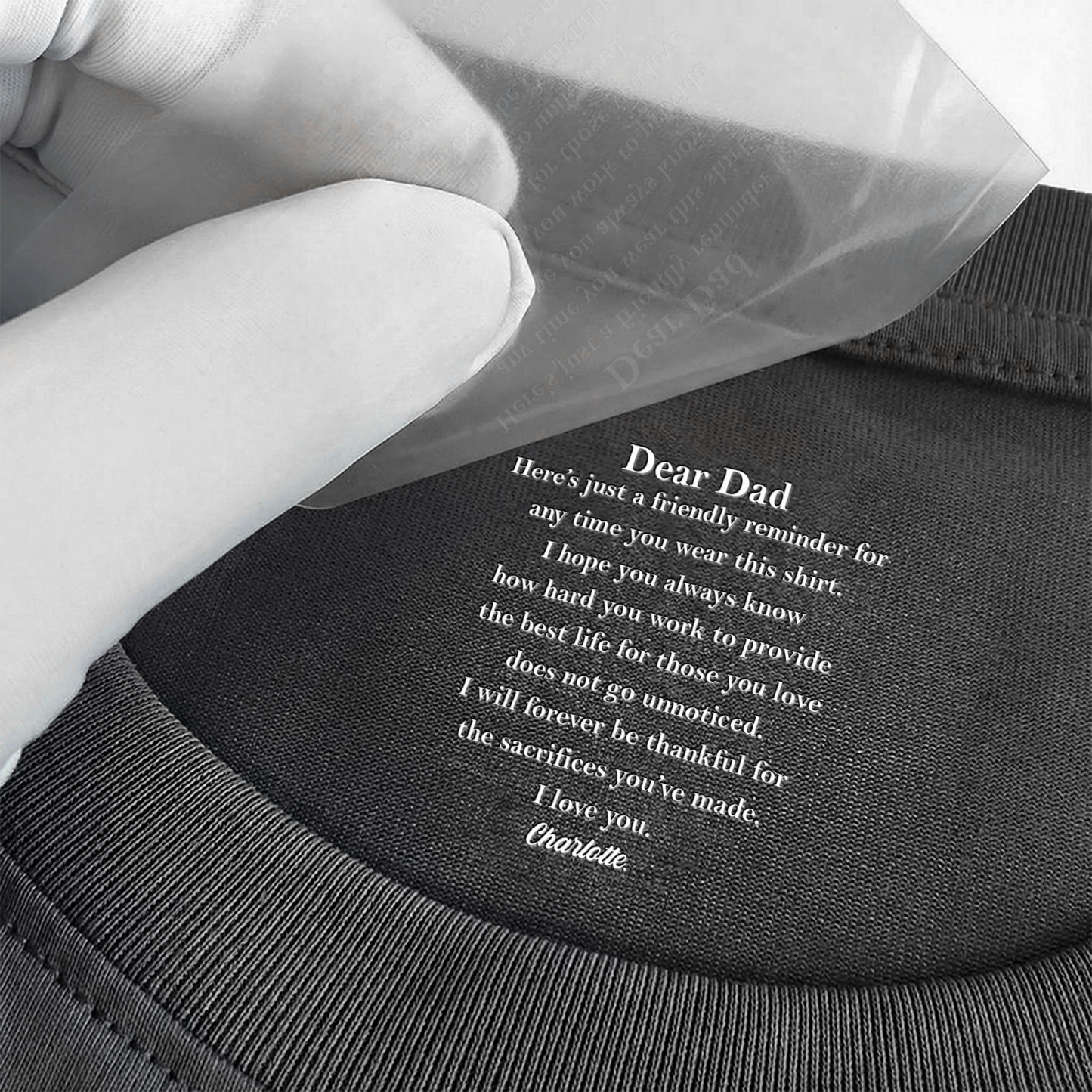 A Friendly Reminder For Any Time Dad Wear This Shirt - Hidden Message In Neck - Personalized Shirt