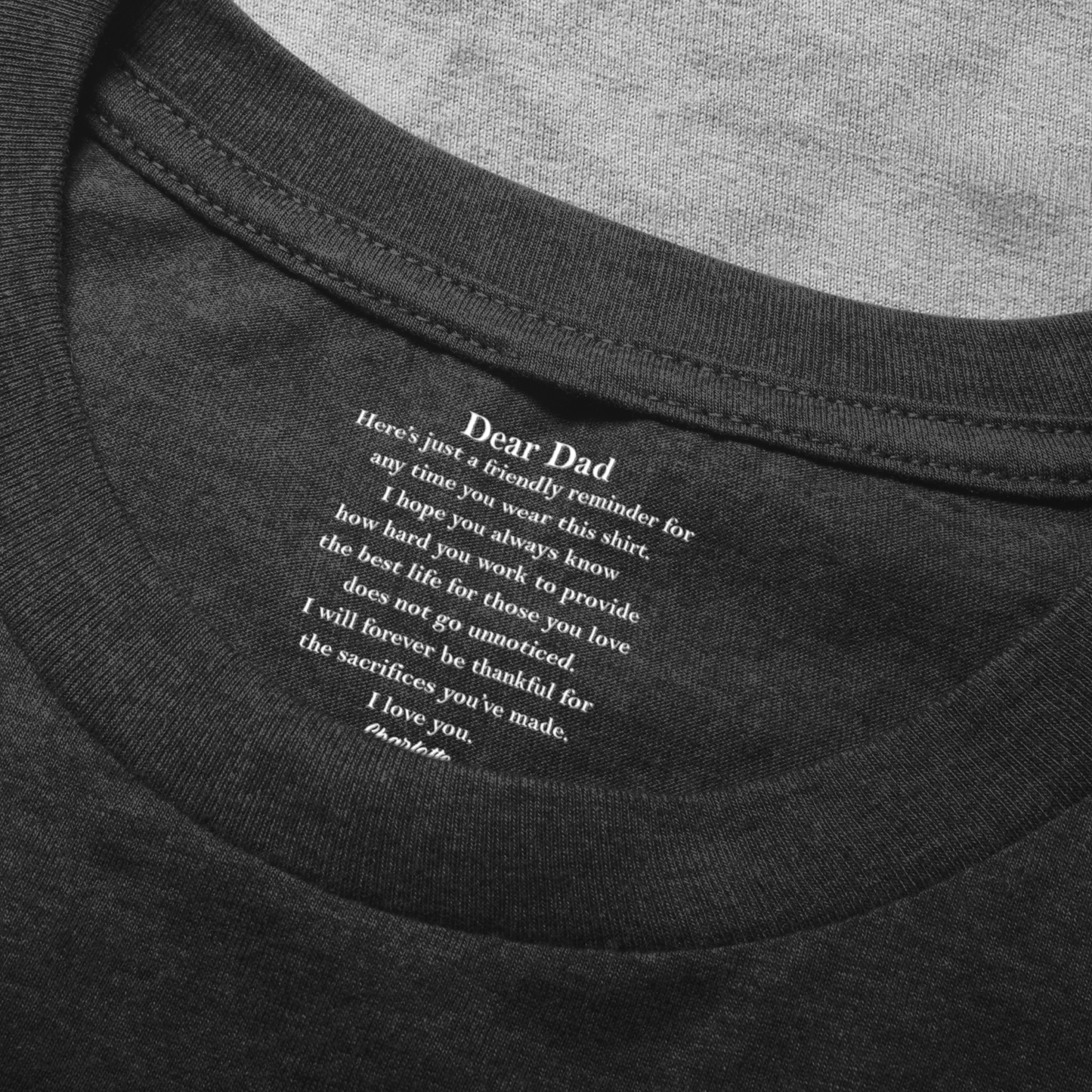 A Friendly Reminder For Any Time Dad Wear This Shirt - Hidden Message In Neck - Personalized Shirt