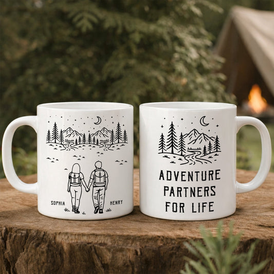 Adventure Partners For Life Camping Couple Gift - Personalized Mug