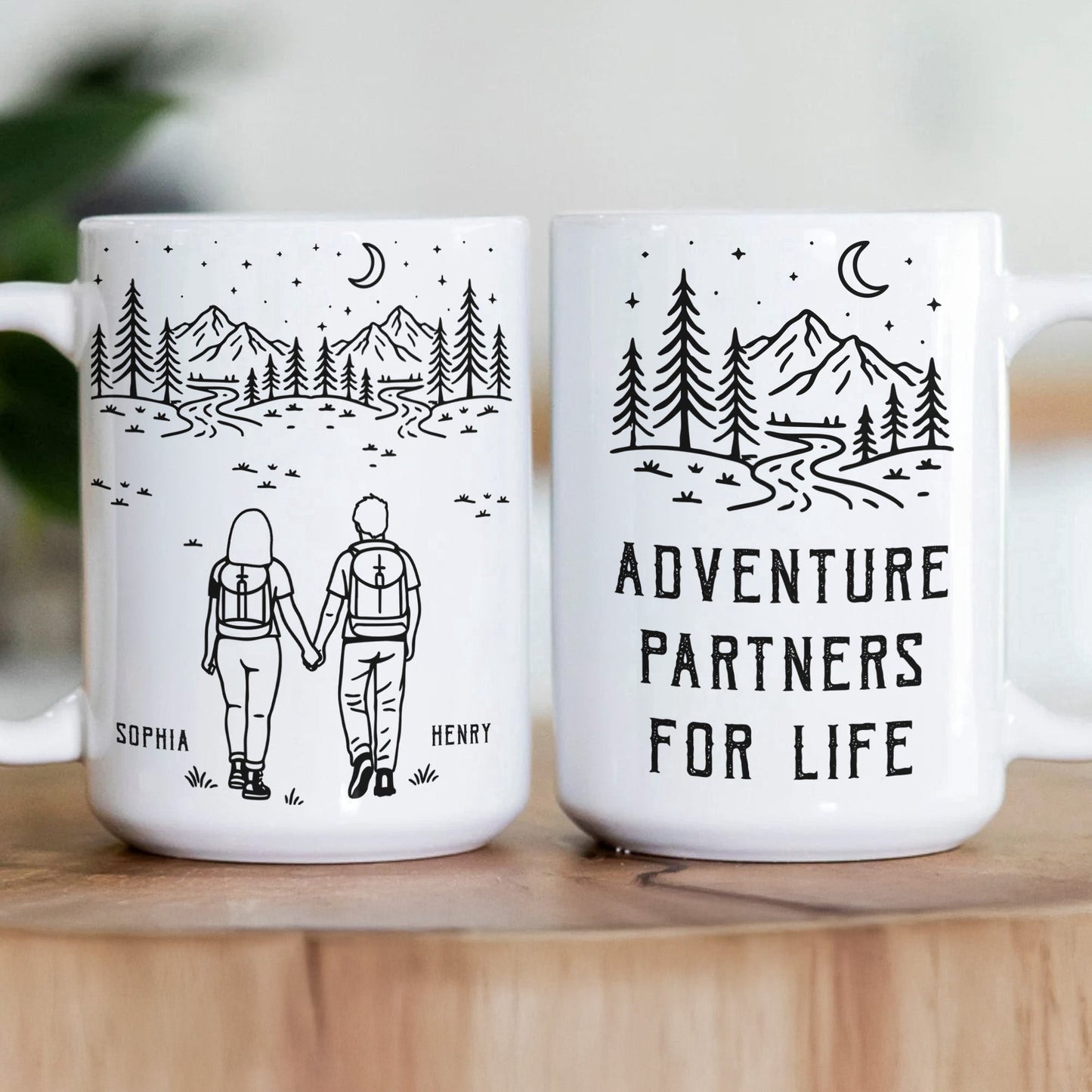 Adventure Partners For Life Camping Couple Gift - Personalized Mug