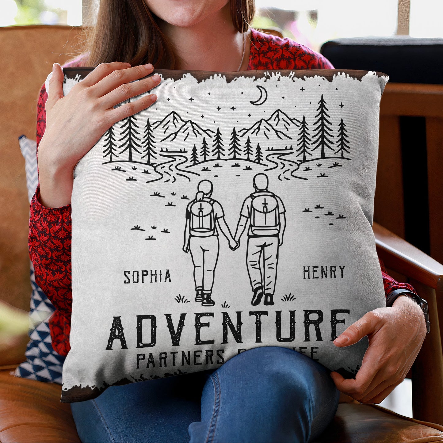 Adventure Partners For Life Camping Couple Gift - Personalized Pillow (Insert Included)