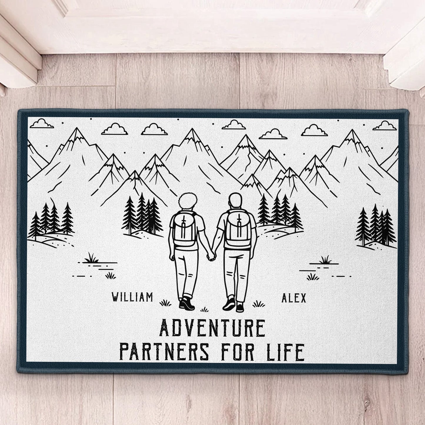 Adventure Partners For Life Camping Couple - Personalized Doormat