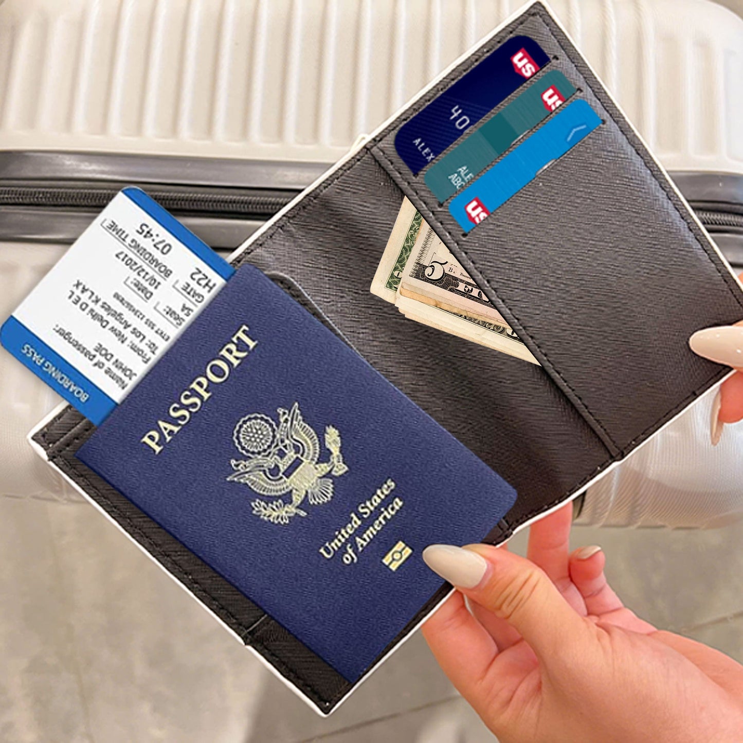 Adventures Together - Personalized Passport Cover And Luggage Tag Travel Set