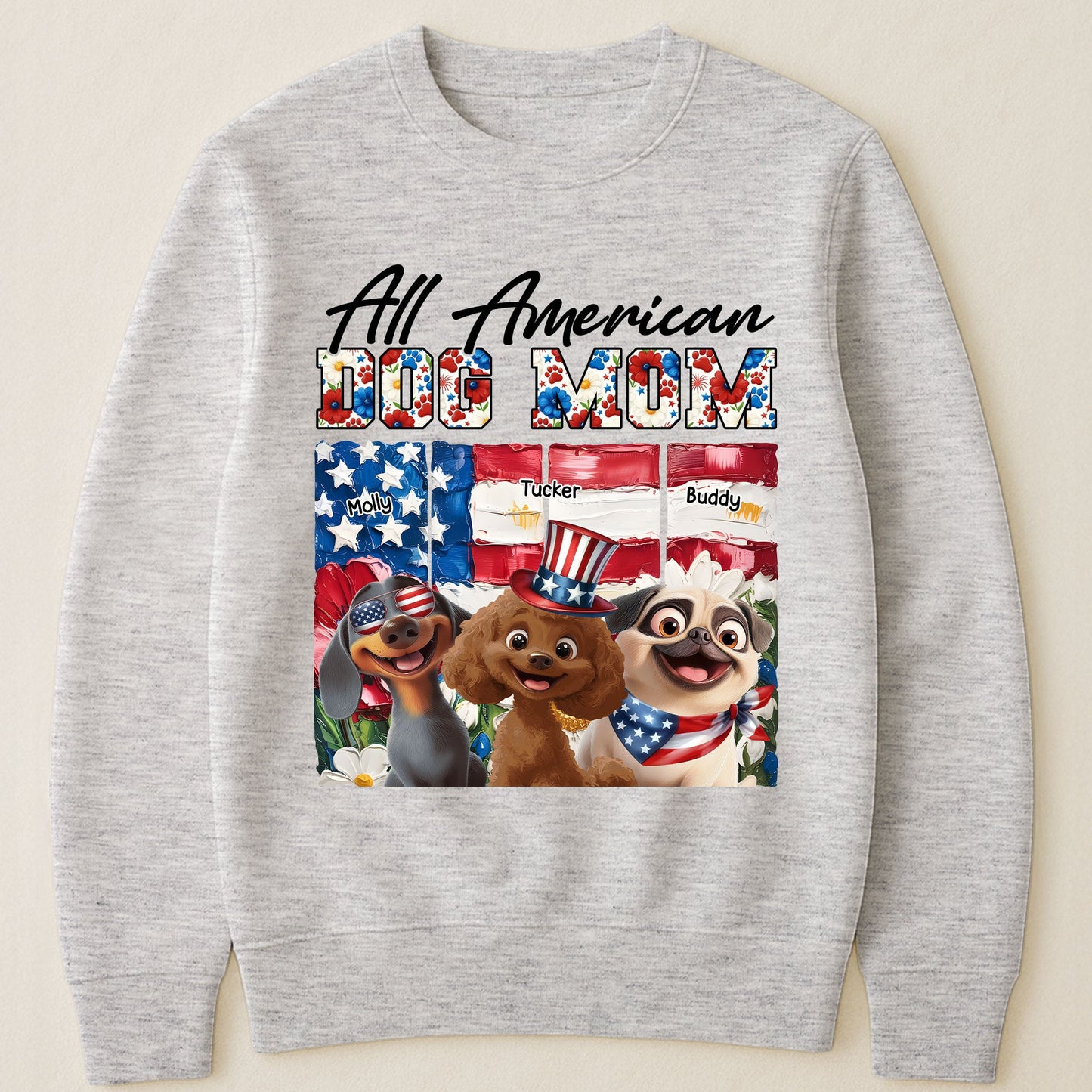 All American Dog Mom- Personalized Shirt