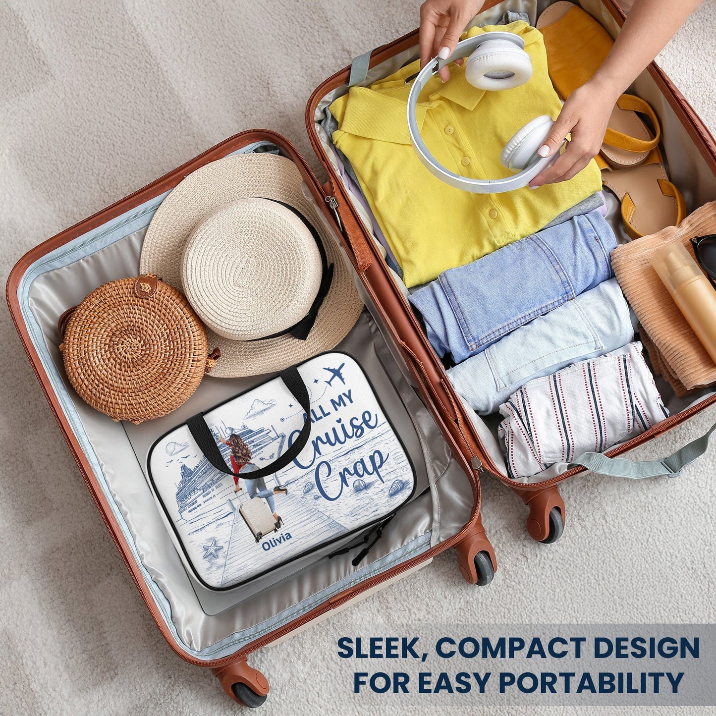 All My Cruise Crap - Personalized Hanging Toiletry Bag