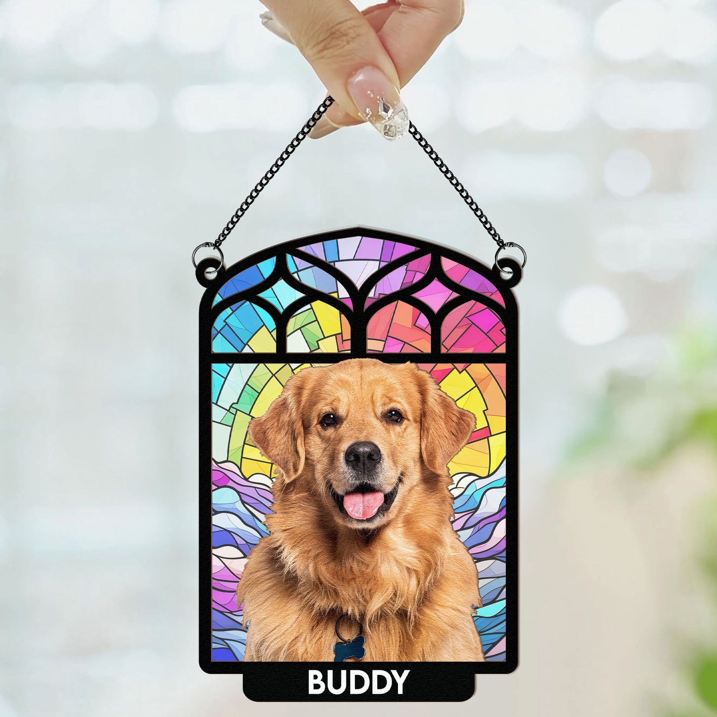 Always Be In Our Hearts - Personalized Window Hanging Suncatcher Ornament