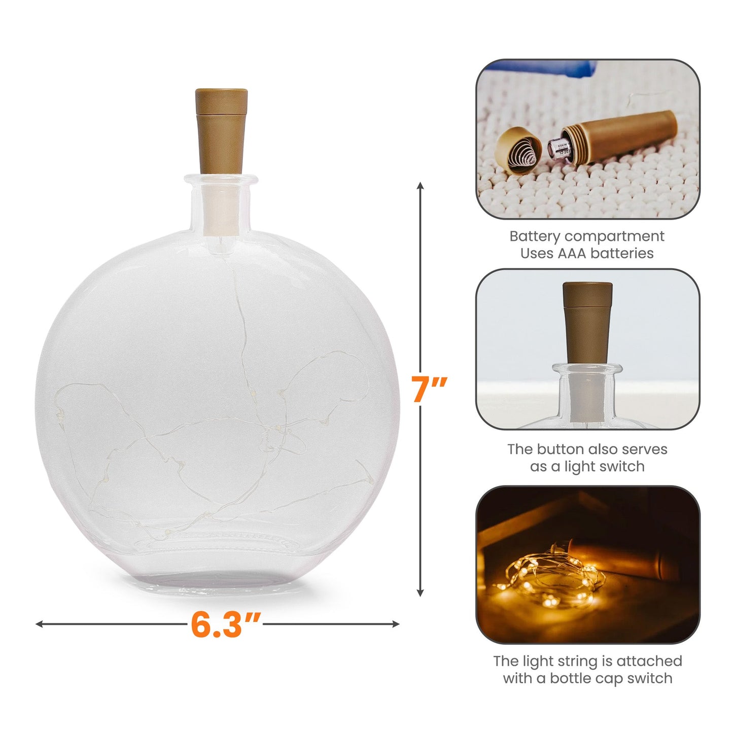 Always Missed For Loss Of Dogs, Cats, Pets - Personalized Round Flat Bottle Light