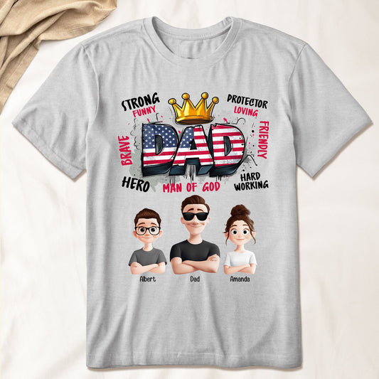 American Dad Man Of God - Personalized Shirt