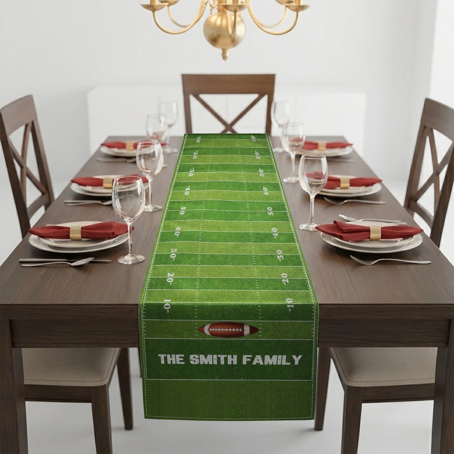 American Football, Custom Family Name - Personalized Table Runner