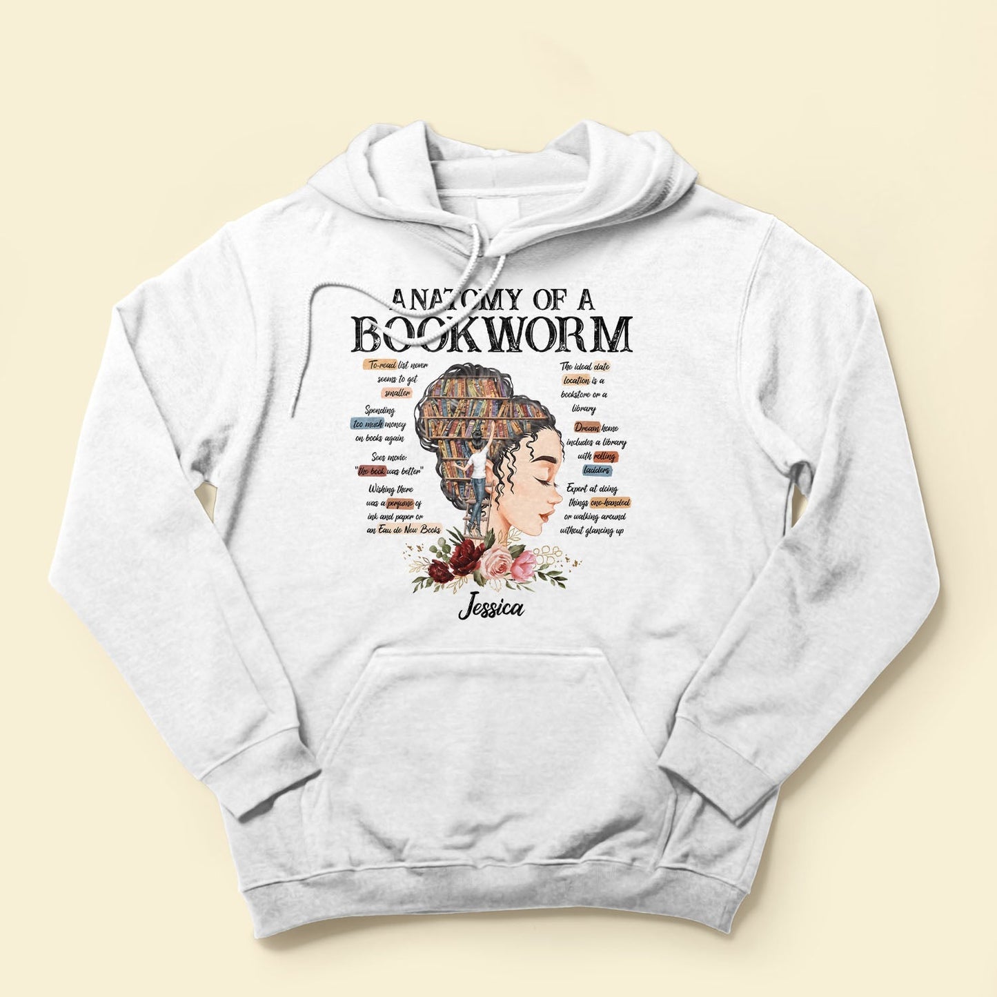 Anatomy Of A Bookworm - Personalized Shirt - Birthday, Funny Gift For Bookworm, Book Lovers, Reading Lovers
