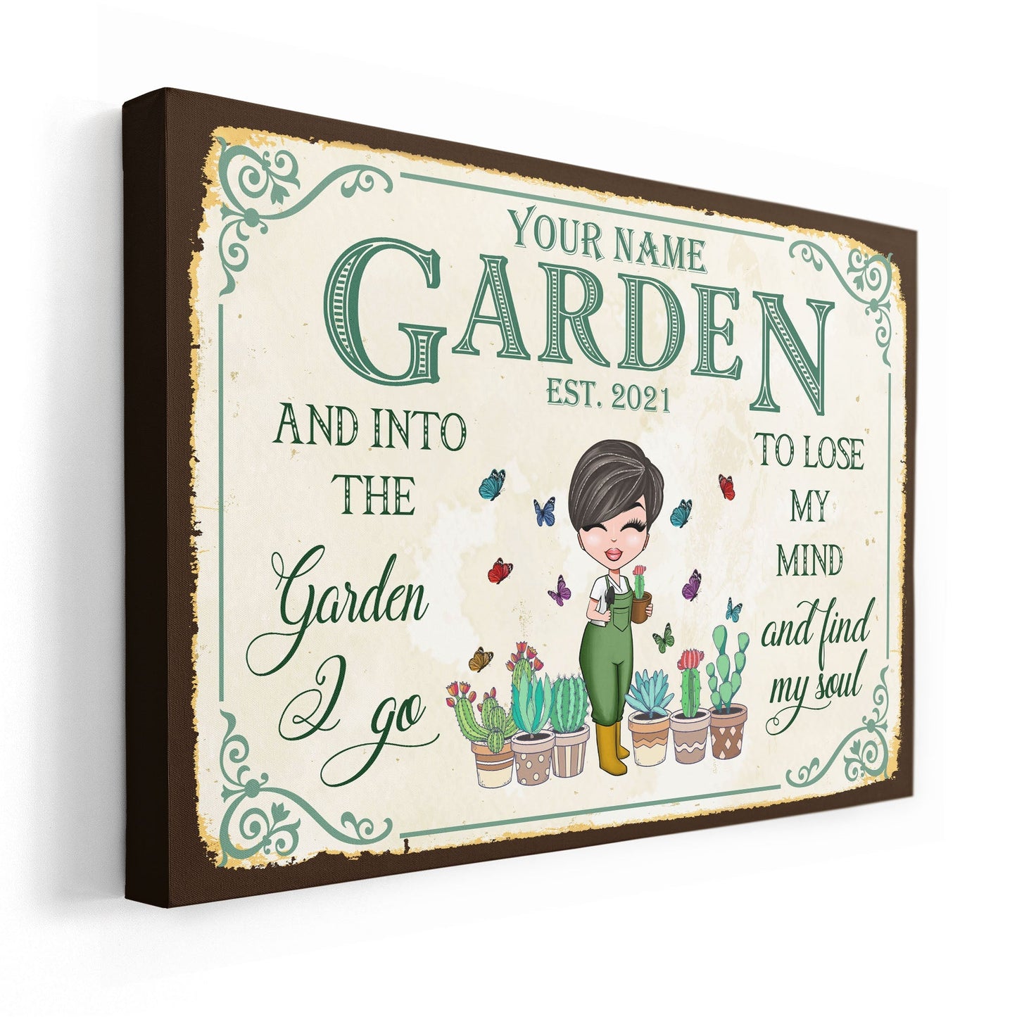 And Into The Garden I Go - Personalized Poster/Wrapped Canvas
