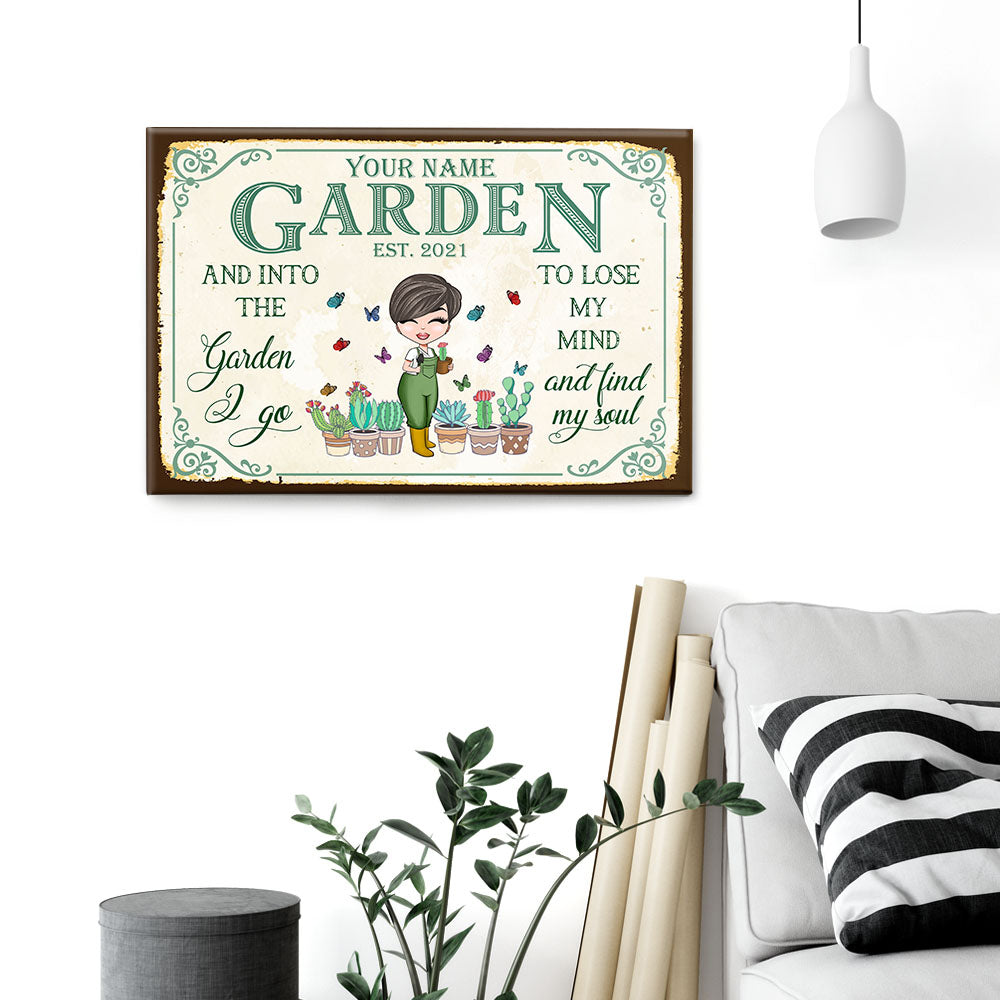 And Into The Garden I Go - Personalized Poster/Wrapped Canvas