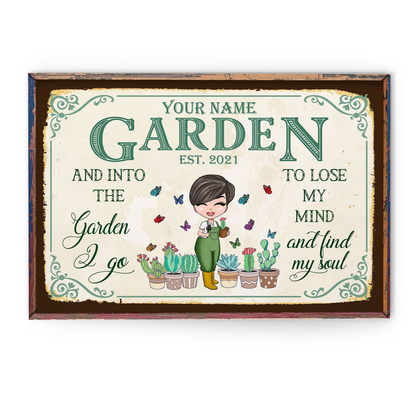 And Into The Garden I Go - Personalized Poster/Wrapped Canvas