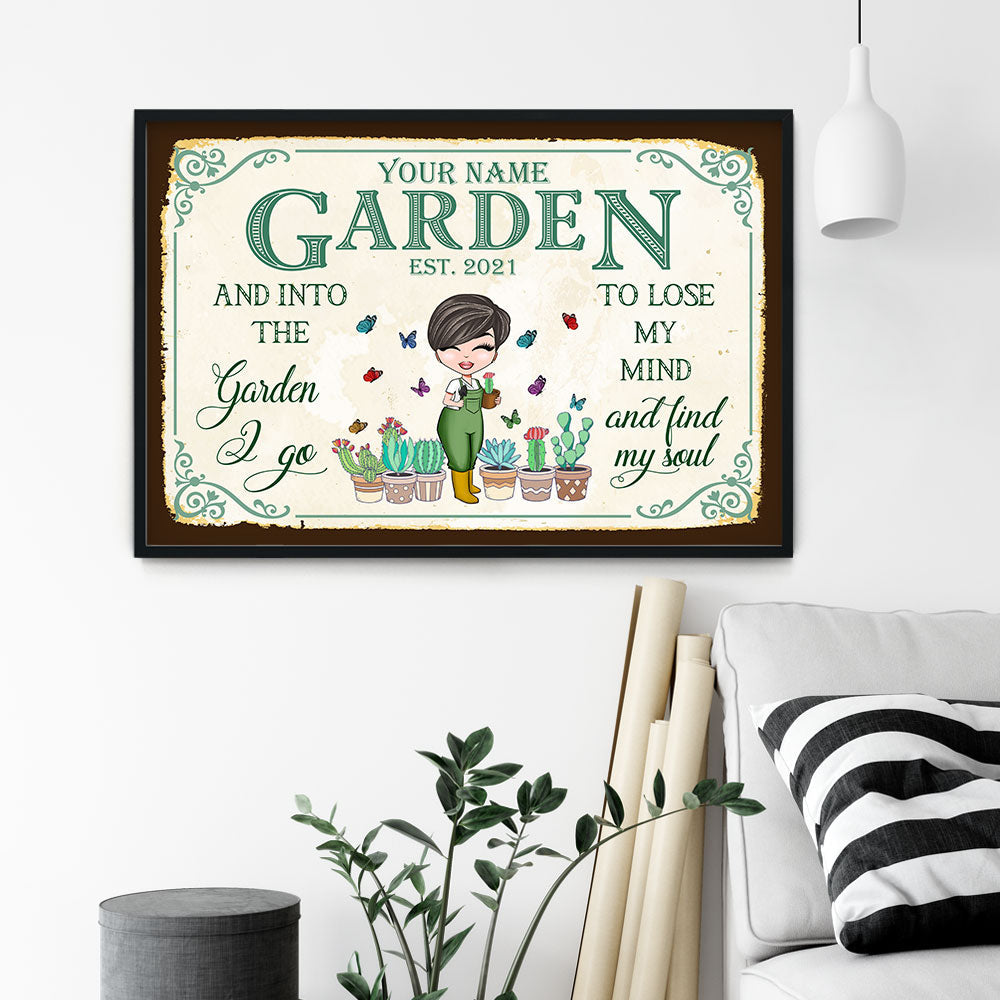 And Into The Garden I Go - Personalized Poster/Wrapped Canvas