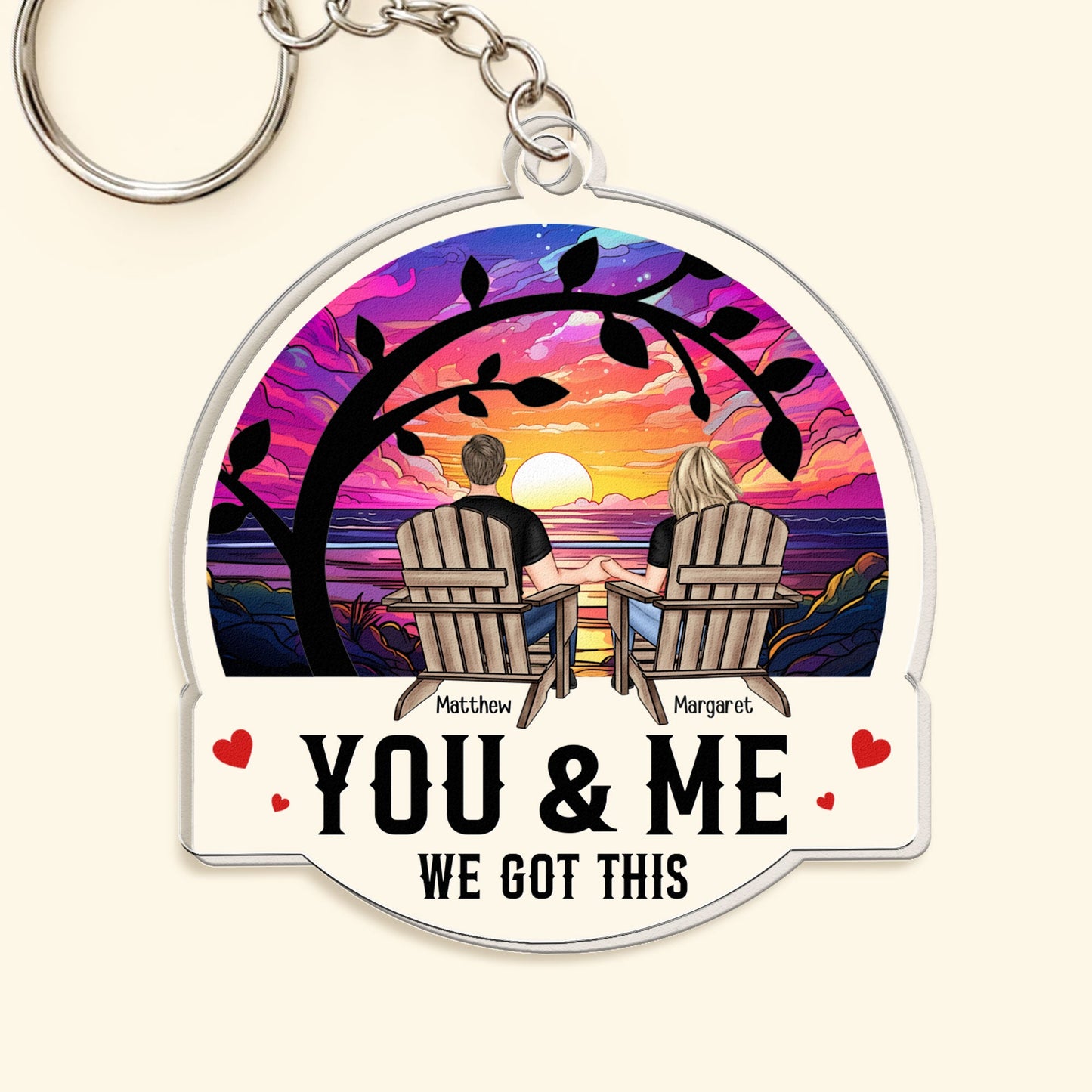 Anniversary Gift You & Me We Got This - Personalized Acrylic Keychain