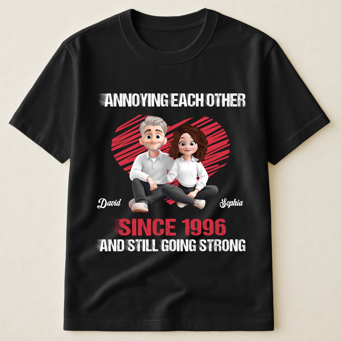 Annoying Each Other Since & Still Going Strong New Version - Personalized Couple Matching Shirts