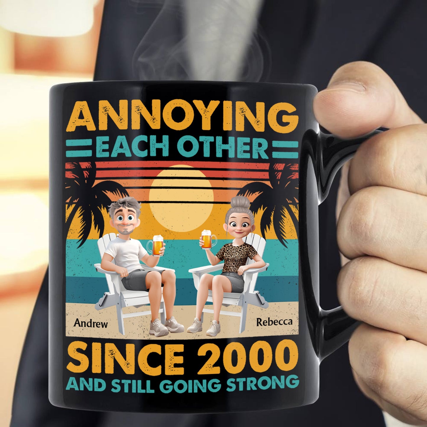 Annoying Each Other Since & Still Going Strong Vintage Couple Mug - Personalized Mug