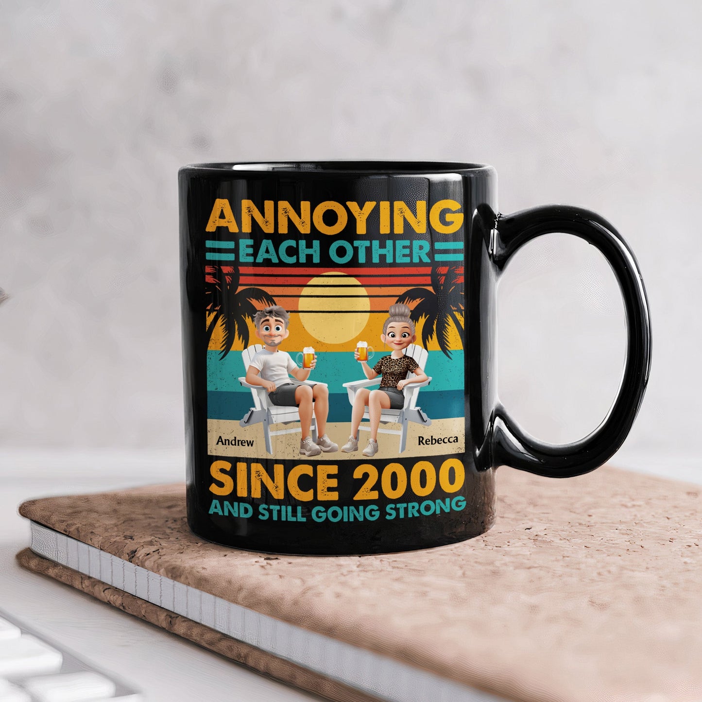 Annoying Each Other Since & Still Going Strong Vintage Couple Mug - Personalized Mug