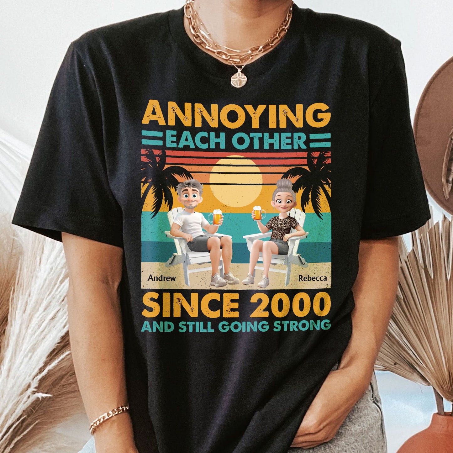 Annoying Each Other Since & Still Going Strong Vintage Couple Shirt - Personalized Shirt