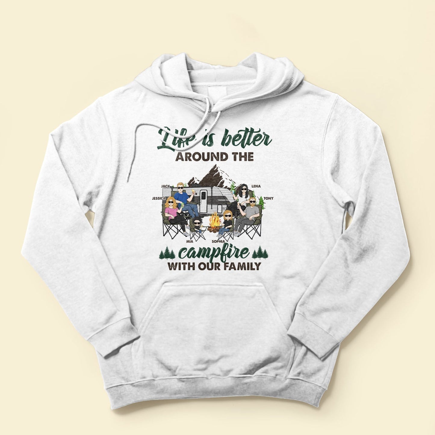 Around The Campfire With Our Family - Personalized Shirt
