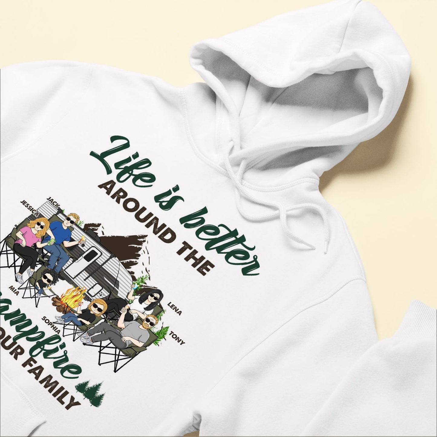Around The Campfire With Our Family - Personalized Shirt