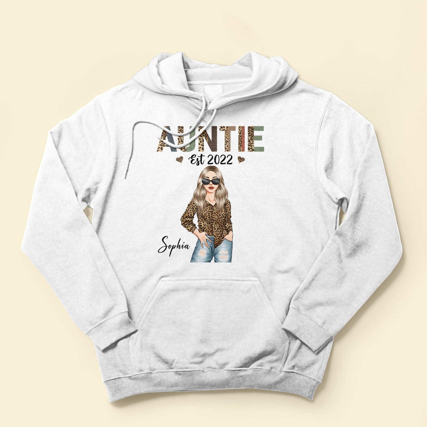 Auntie Est. (Year) - Personalized Shirt - Newly Birth Gift For Aunt, Sister, Family