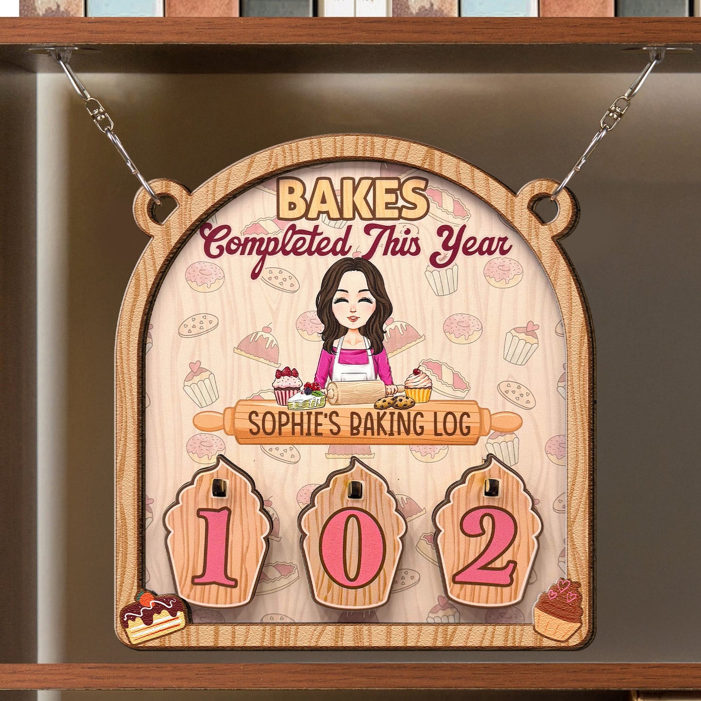 Bakes Completed This Year - Personalized Hanging Counter