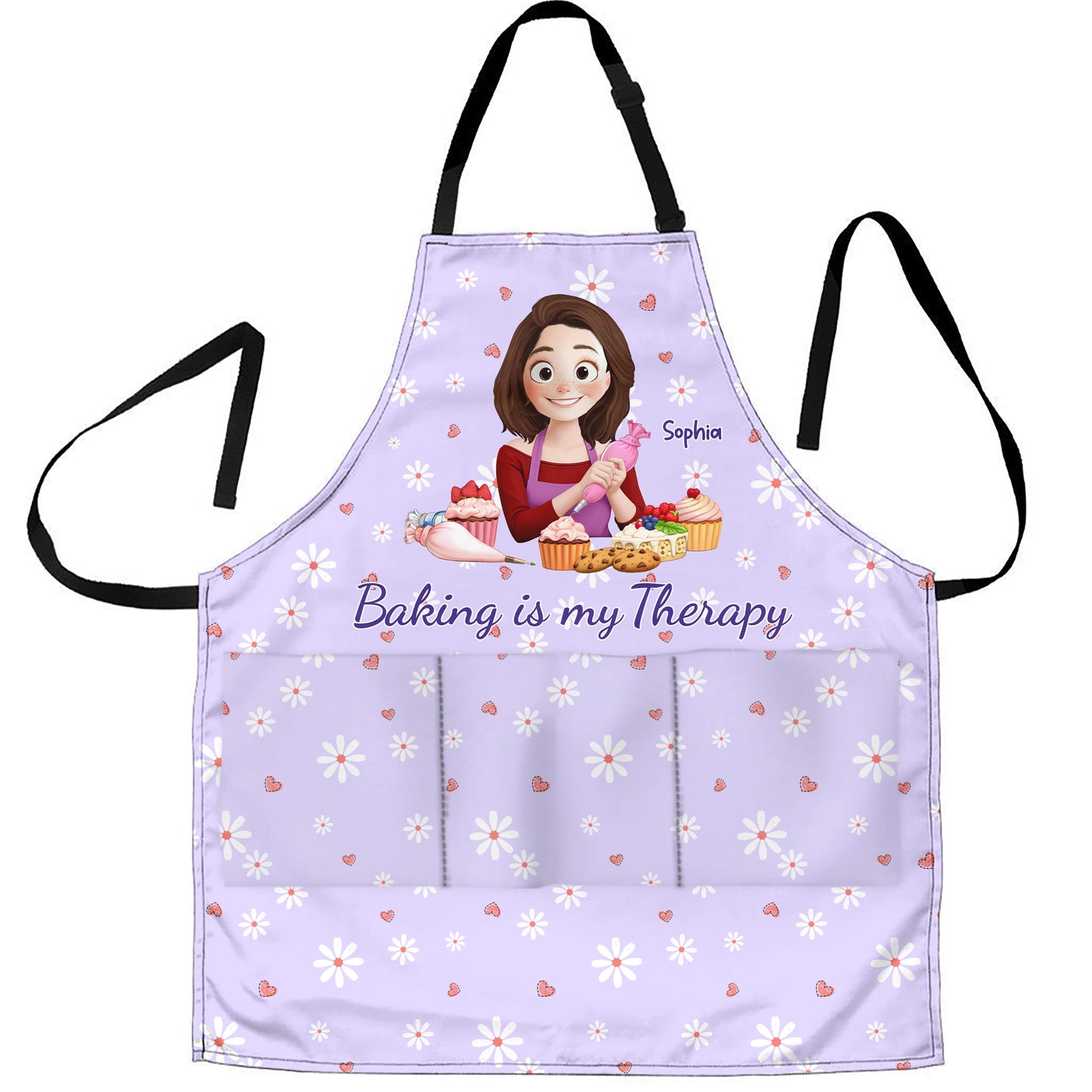 Baking Is My Therapy - Personalized Apron