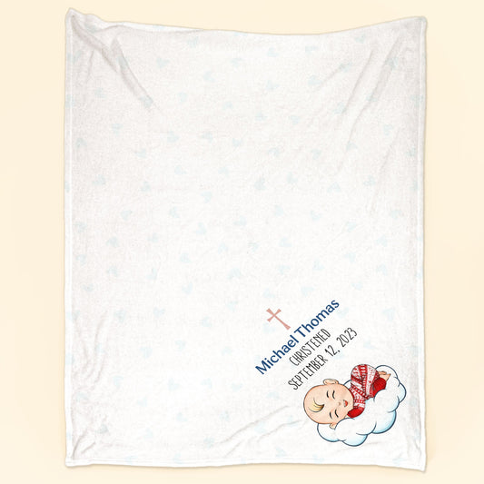 Baptism Gifts For Boys - Personalized Baby Blanket