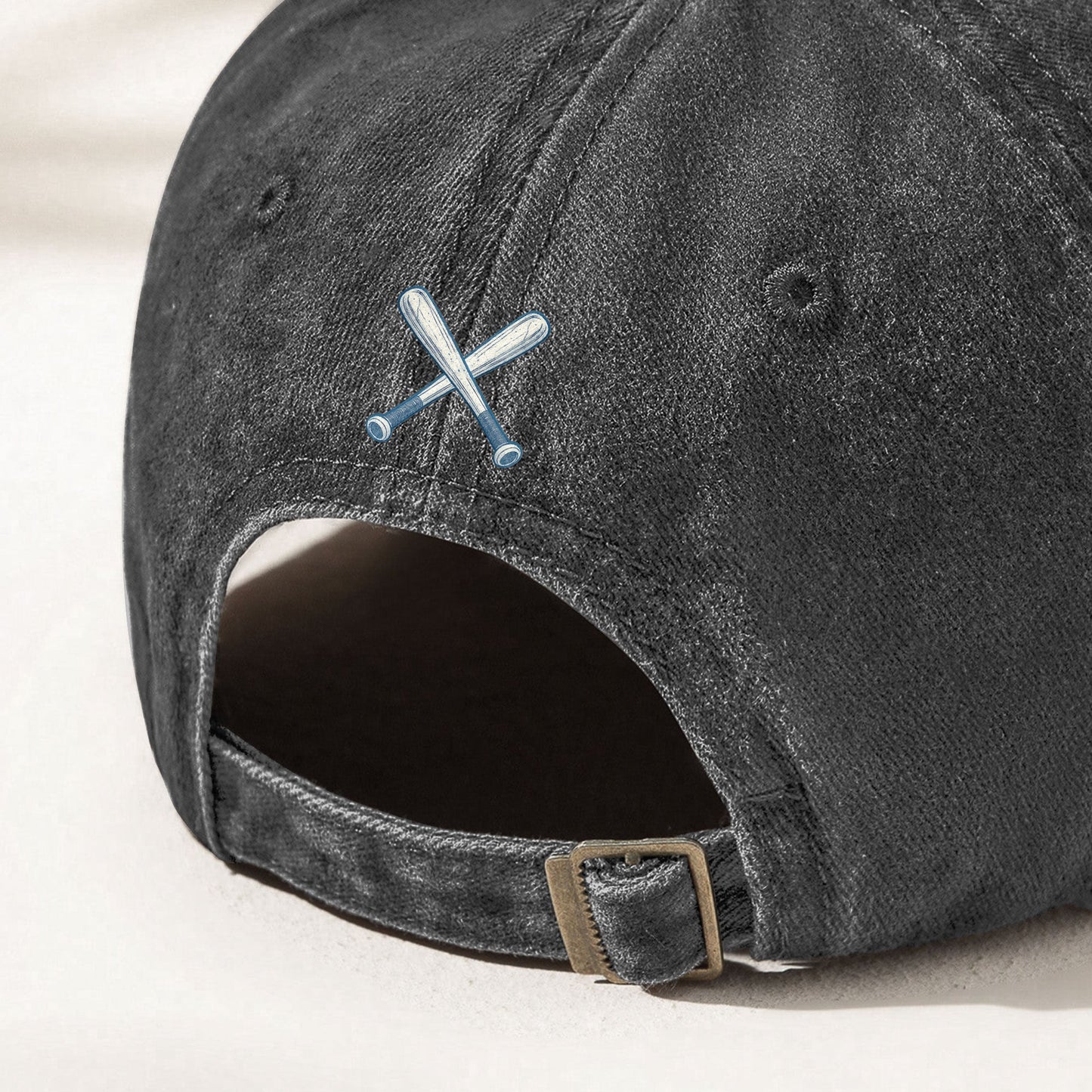 Baseball Dad - Personalized Distressed Denim Cap