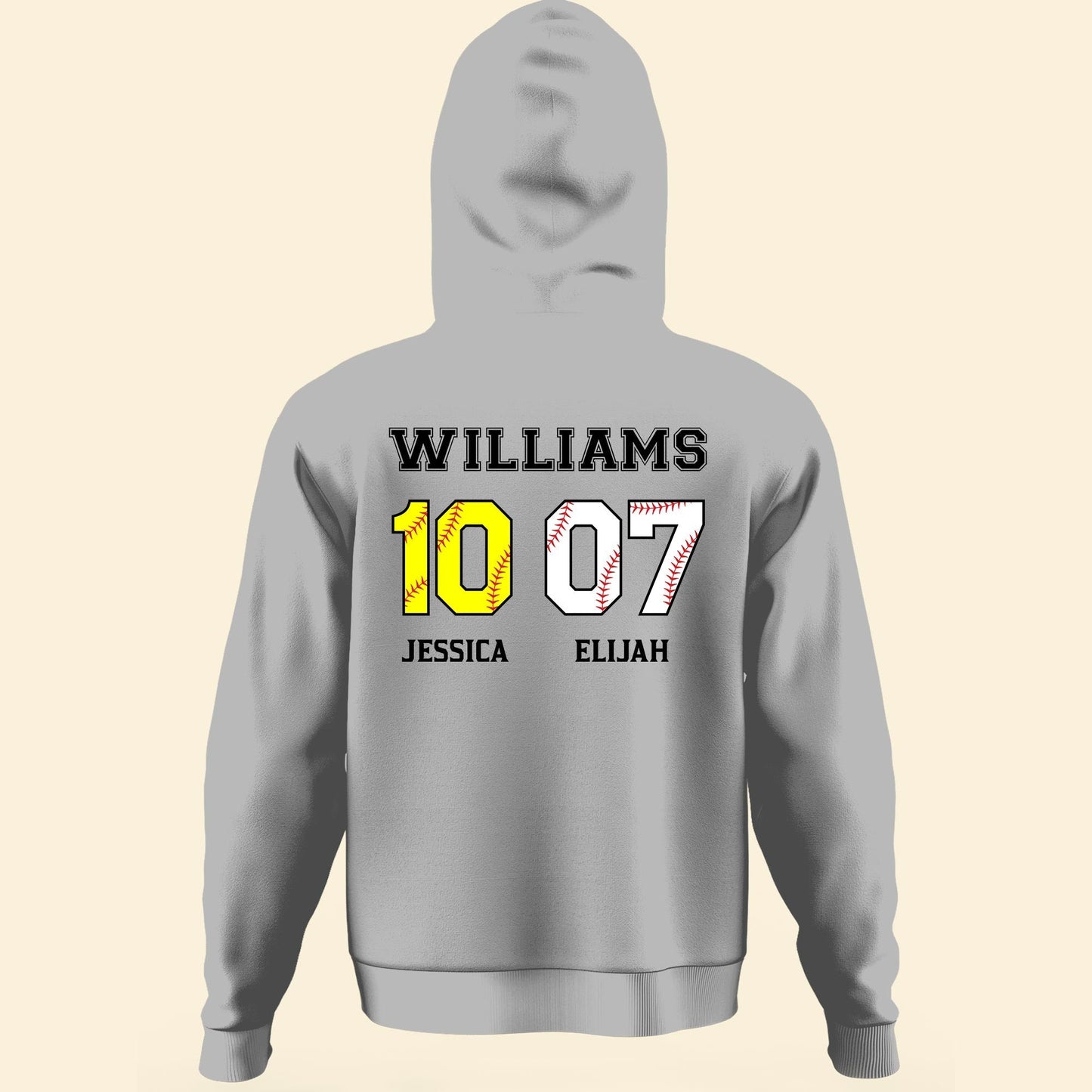 Baseball & Softball Numbers Family - Personalized Back Printed Shirt