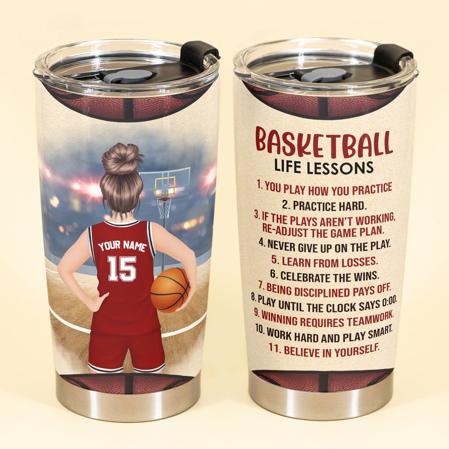 Basketball Life Lessons - Personalized Tumbler Cup