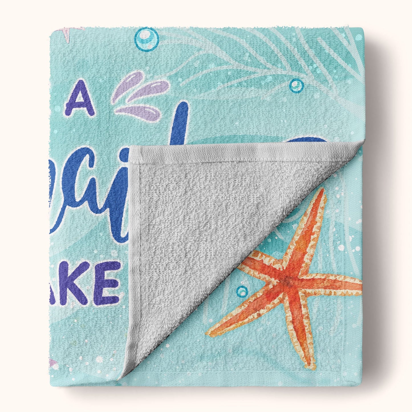 Be A Mermaid & Make Waves - Personalized Beach Towel