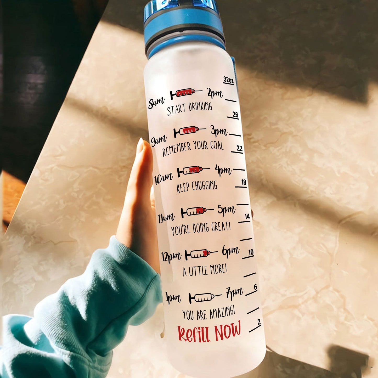 Beautiful Day To Save Life - Personalized Water Tracker Bottle