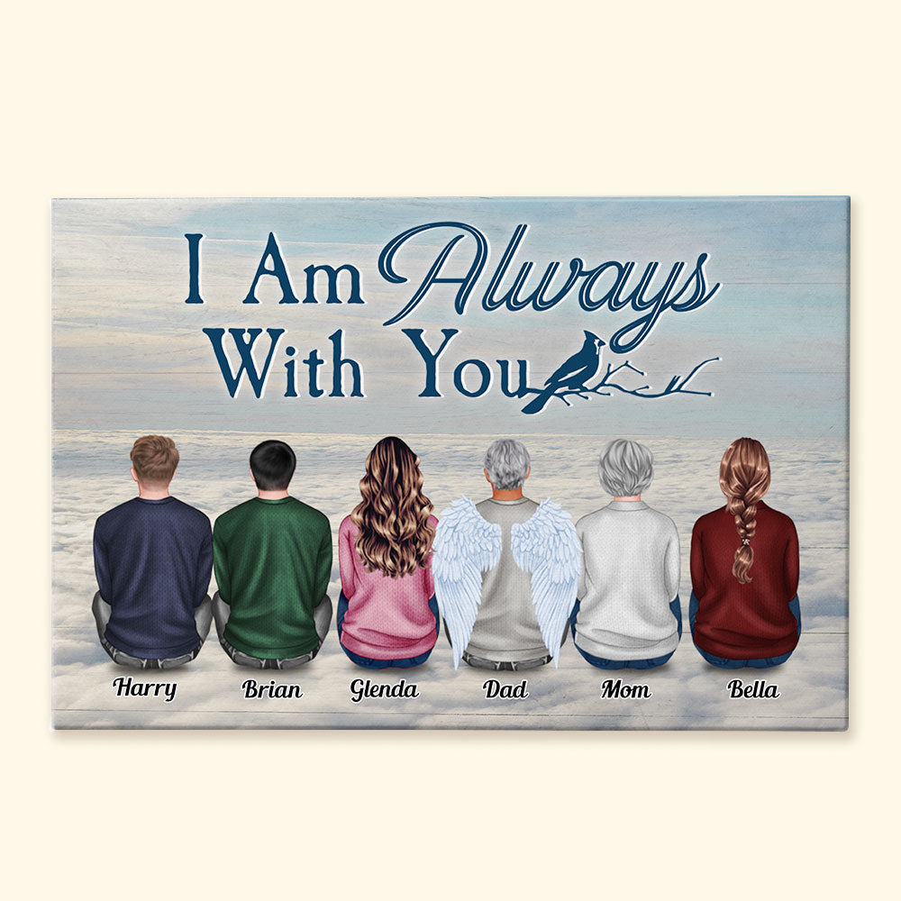 Because Someone We Love Is In Heaven - Personalized Wrapped Canvas - Christmas Gift For Family, Memorial Canvas, Remembrance Canvas