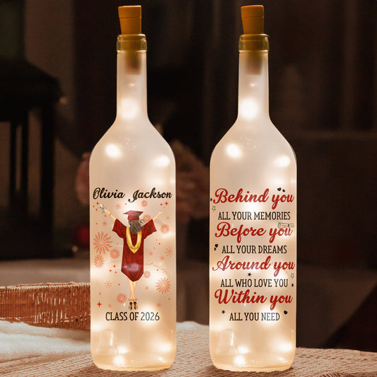 Behind You All Your Memories - Personalized Bottle Lamp