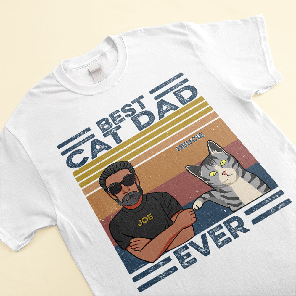 Best Cat Dad, Mom Ever - Personalized Shirt