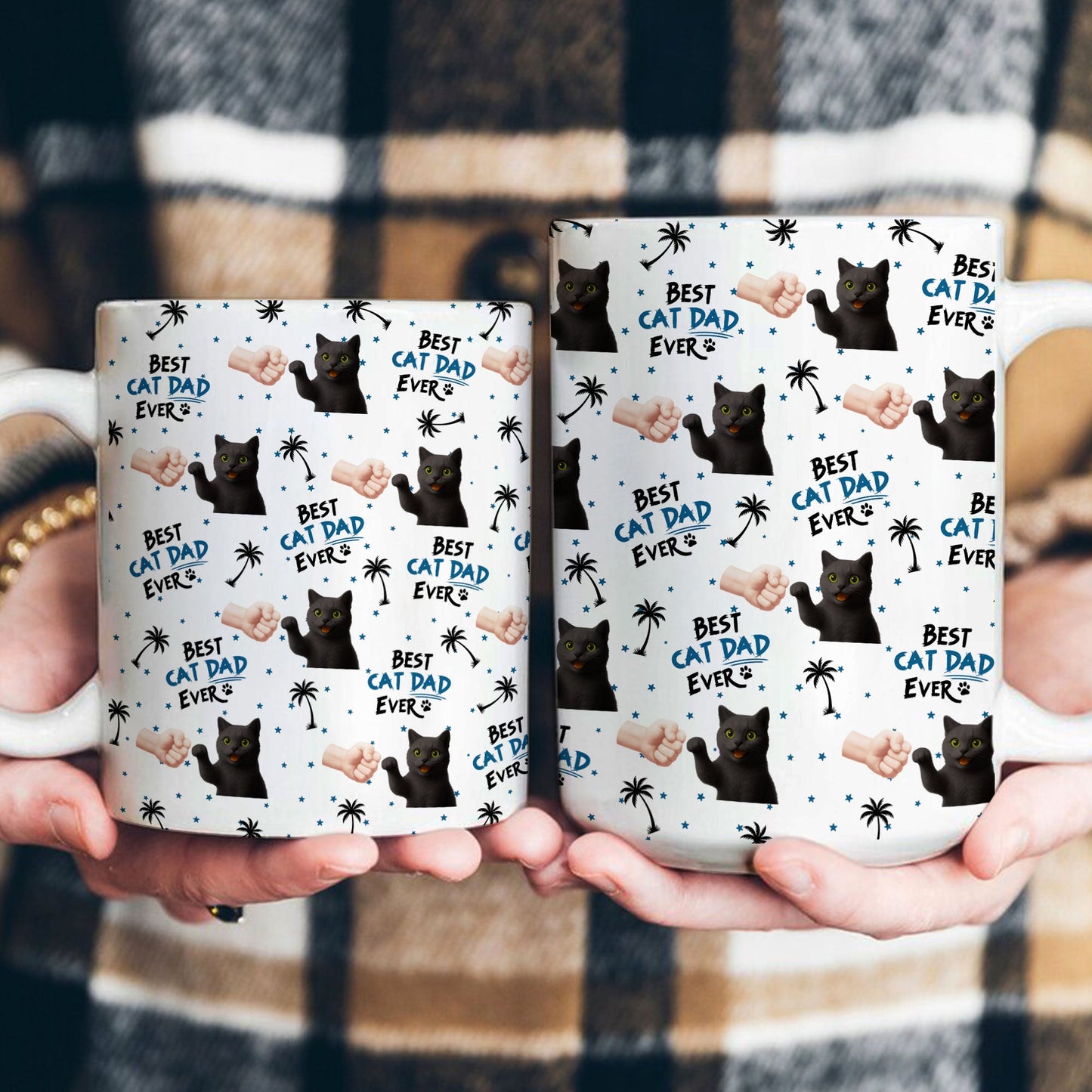Best Cat Dad, Dog Mom Ever - New Version - Personalized Mug