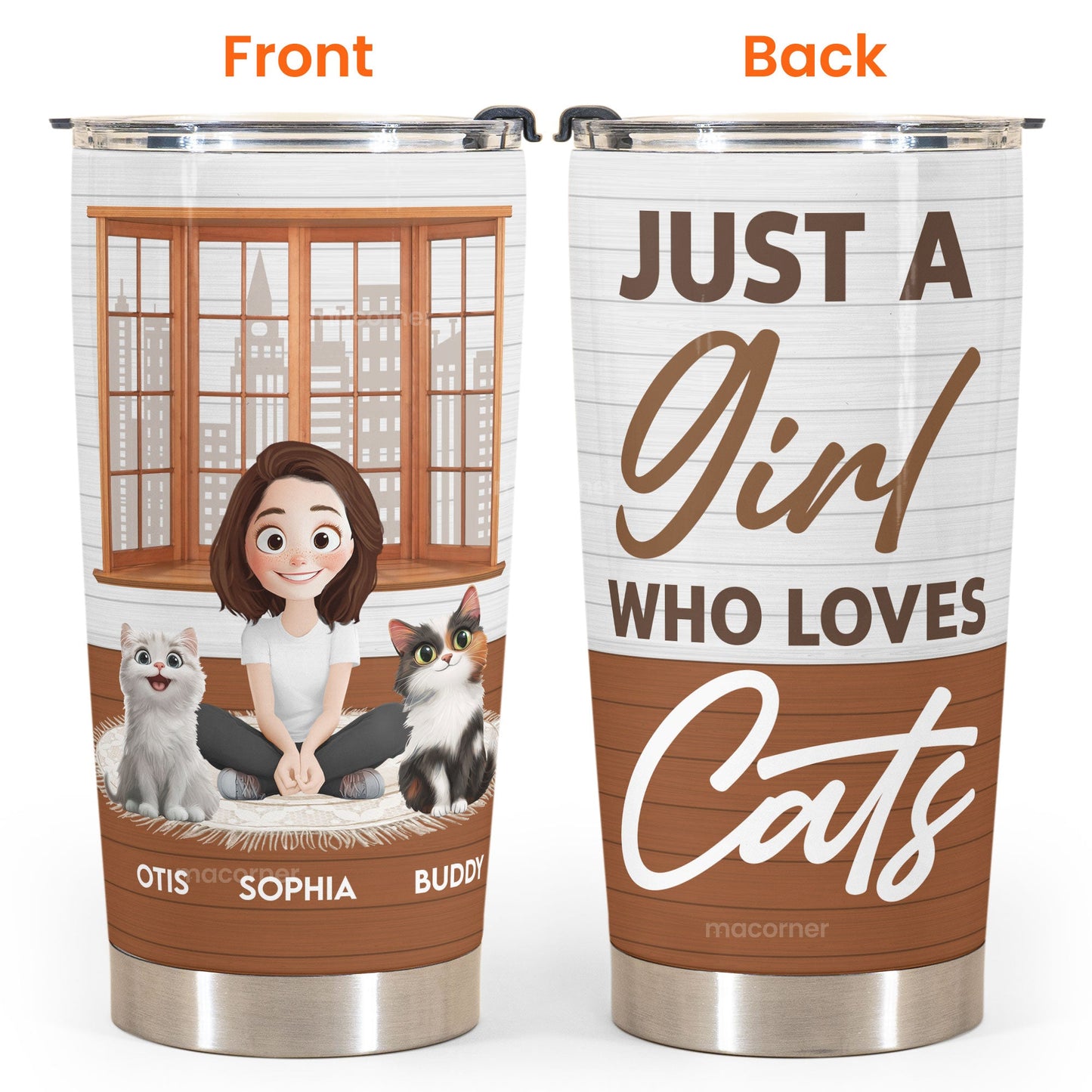 Best Cat Mom Ever - New Theme - Personalized Tumbler Cup