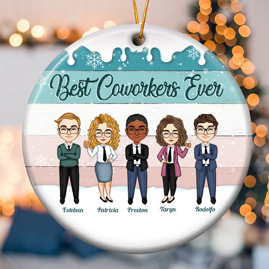 Best Coworker Ever - Personalized Ceramic Ornament