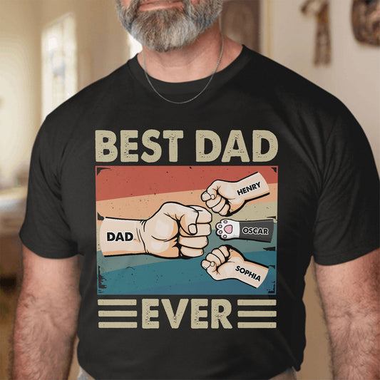 Best Dad Ever - Cartoon Version - Personalized Shirt Father's Day