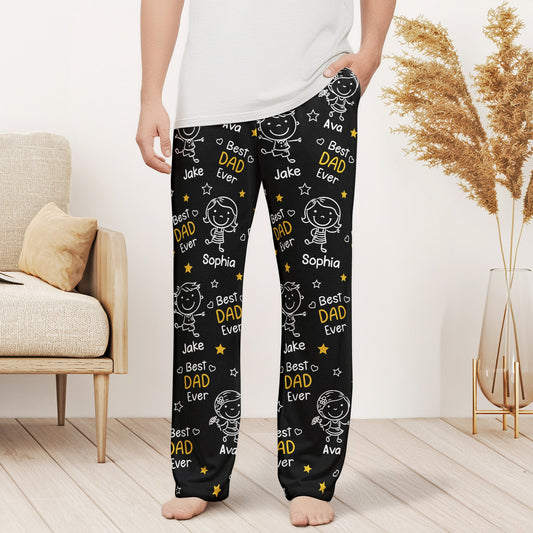 Best Dad Ever Custom Kids Pet - Personalized Lounge Pants